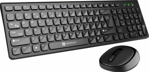 Portronics Key7 Combo Keyboard Mouse Combo Set with 2.4Ghz, 1200 DPI Wireless Standard Laptop Keyboard Compatible with Desktop, Laptop, Mac Key7 Combo