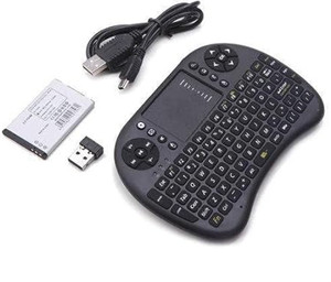FRONY BGF_866A_Mini Wireless Keyboard with Light with Attach, Mouse for pc, Tablets Wireless Thumb-size Multi-device Keyboard Compatible with Desktop, Laptop, Mac Easy to Use,Plug and Play,Quick, Comfy Durable body