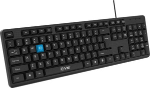 EVM WDK-216 Wired USB Standard Multi-device Keyboard Compatible with Desktop, Laptop, Mac