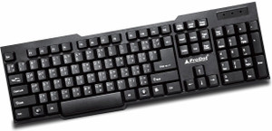 PRODOT Hindi Devanagari (English to HIndi Typing)| with Rupee key | Ergonomic Design Wired USB Standard Multi-device Keyboard Compatible with Desktop, Laptop, Mac