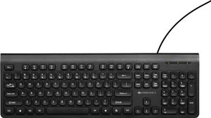 ZEBRONICS K51 (ZEB KKB2) Wired USB Standard Multi-device Keyboard Compatible with Desktop, Laptop, Mac 105 Keys, Rupee Key, 12 Multimedia Keys, Slim Design, Plug & Play