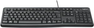 Logitech K120 / Full-Size, Spill-Resistant, Curved Space Bar Wired USB Standard Desktop Keyboard Compatible with Desktop, Laptop, Mac for Windows, USB Plug-and-Play, Full-Size, Spill-Resistant, Curved Space Bar