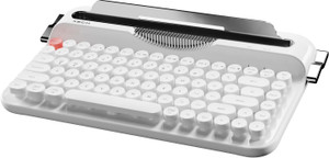 xech Typewriter Wireless Keyboard Retro Vintage Design with Round Keycaps 2.4G Wireless, Bluetooth Tenkeyless Multi-device Keyboard Compatible with Desktop, Laptop, Mac, iPad, Tablet