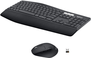 Logitech MK850 Multi-Device Wireless Keyboard and Mouse Set, 2.4GHz Wireless & Bluetooth Bluetooth, Smart Connector, Wireless Handheld Multi-device Keyboard Compatible with Desktop, Laptop, Mac Curved Keyframe , 12 Programmable Keys, 3-Year Battery Life, PC/Mac