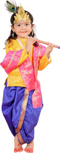 ITSMYCOSTUME Krishna Costume for Baby Boy Kids Setof 7 Kanha Janmasthmi Costume Kids Costume Wear