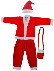 MODERNAZ Christmas santa claus dress Kids Costume Wear