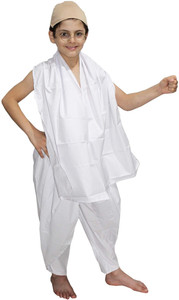 KAKU FANCY DRESSES Mahatma Gandhi Costume,National Hero Dress For Republic/Independence Day-3-4 Yrs Kids Costume Wear