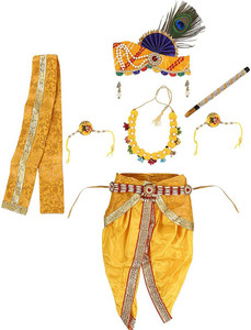 Raj Fancy Dresses Raj Fancy Dresses Krishna Dress for Kids 6 Months, Janmashtami Jewellery Kids Costume Wear