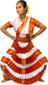 NATKHATdress BHARATNATYAM DANCE DRESS FOR GIRLS/BHARATNATYAM COSTUME Kids Costume Wear