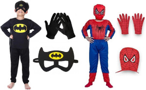 ORILACE Batman and Spiderman dress Kids Costume Wear