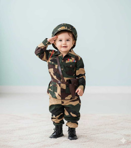 HENATEXTILE Army Dress Set Kids Costume Wear