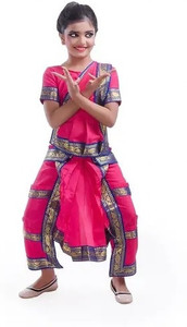 ShopGlobal Bharatanatyam Dance Dress Set Kids Costume Wear