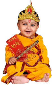 Culture Creation krishna fancy dress with Accessories Kids Costume Wear