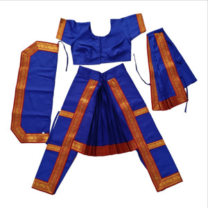 KENIM FASHION Bharatnatyam Classical Dress for Girls| Dance Costume| Blue Color Kids Costume Wear