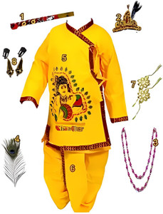 spack jerrow Krishna Dress, Makhan Chor Kids Costume Wear