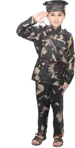 AS FASHION Army Dress Set - Uniform, Hat, and Accessories Kids Costume Wear