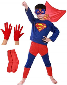 Fany Superman Costume for Kids With Sock and Gloves Kids Costume Wear