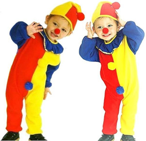 KENIM FASHION Joker Dress for Kids| Joker Costume | Red, Yellow and Blue Color Kids Costume Wear