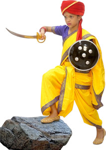 GauriFancyDress GFD - Rani Laxami Bai Costume For Girls Kids Costume Wear