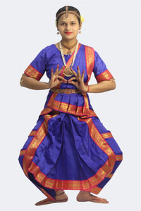TWINKLE TOTS Bharatanatyam Classic Fit Dress For Girls Kids Costume Wear
