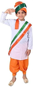 ITSMYCOSTUME Tricolor Costume Kurta Pajama Set for Boys Kids Costume Wear