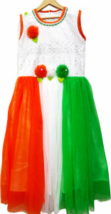 Kidletkloset Tricolor independence day dress Kids Costume Wear