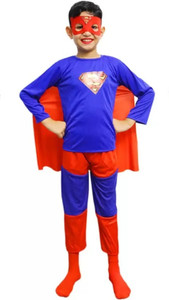 Vaibhav Mart Superhero Superman Dress with Mask Only Kids Costume Wear
