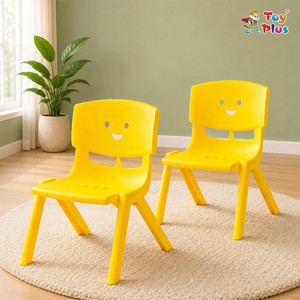 Toy Plus Set of 2 Kids Plastic Chairs for Study, Play & Activity | Lightweight Seating Plastic Chair