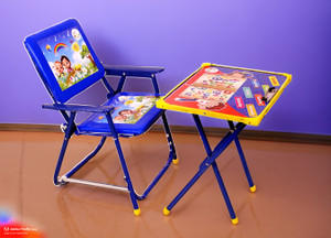 CHHOTA RABBIT TABLE CHAIR FOR KIDS (BLUE) Solid Wood Desk Chair