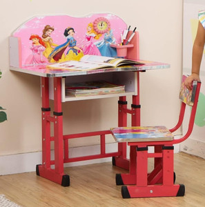 PNASGL Disney Princess Adjustable Height Kids Desk and Chair Set Engineered Wood Study Table