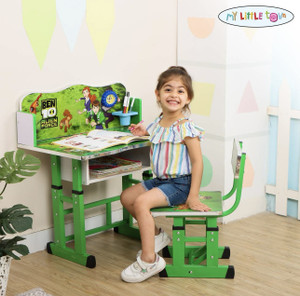 MY LITTLE TOWN Kids study Desk & Chair with Adjustable Height| 5-15 Years |Study table & chair engineered wood Desk Chair