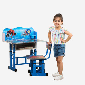 Bhella Kids study Table & Chair with Adjustable Height with (Blue) Dream Catcher Metal Desk Chair
