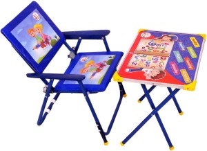 MY LITTLE TOWN Foldable Study table and chair for 5-8 years child Metal Desk Chair