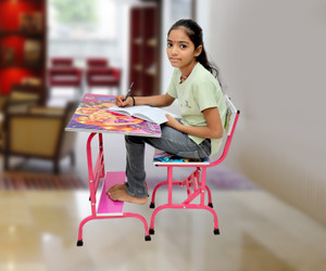kids study room pink study table and chair