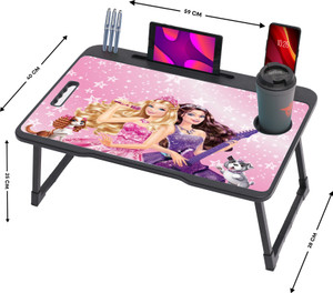 MAKD Kids Study Table, Laptop Table Wood Portable Laptop Table