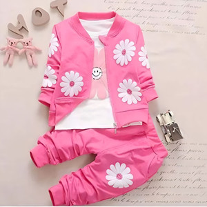 4 YOU Baby Girls Party(Festive) Jacket Track Pants