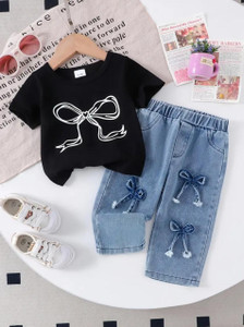 Complete Outfit Girls Casual Top Jeans