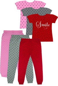 fasla Baby Girls Casual T-shirt Track Pants