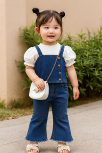 I Naina Dresses Girls Party(Festive) Jacket T-shirt, Jeans