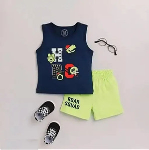 Iffat collection Baby Boys & Baby Girls Casual Vest Shorts