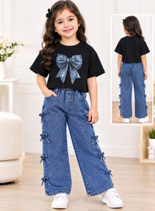 ZG GARMENTS Baby Girls Casual T-shirt Track Pants