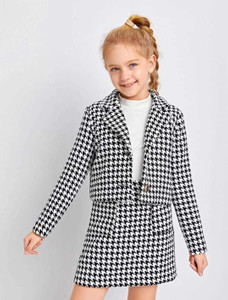 HouseOfCommon Girls Party(Festive) Blazer Skirt, T-shirt