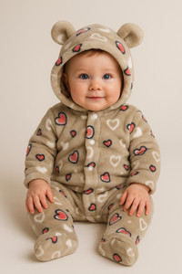 BABY ZONE Romper For Baby Boys & Baby Girls Casual Printed Wool Blend
