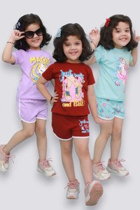 CHANDRIKA LIFESTYLE Girls Casual T-shirt Shorts