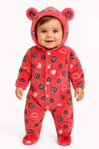 BABY ZONE Romper For Baby Boys & Baby Girls Casual Printed Wool Blend