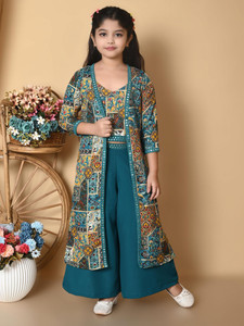 SPAMitude Girls Party(Festive) Top Pant, Jacket