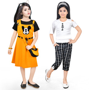 NewNaivety Girls Party(Festive) Dungaree Capri