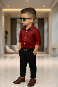 Nelkar Boys Casual Shirt Track Pants