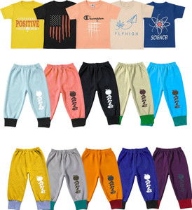 Miss & Chief Boys & Girls Casual T-shirt Track Pants