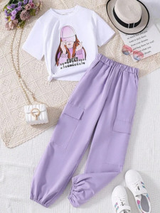Zarmin Girls Party(Festive) T-shirt Pant